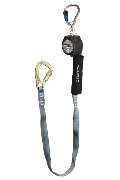 FallTech 9' WrapTech Mini Personal SRL with Steel 5k Carabiner Includes Aluminum Dorsal Connecting Carabiner - 74709SG8