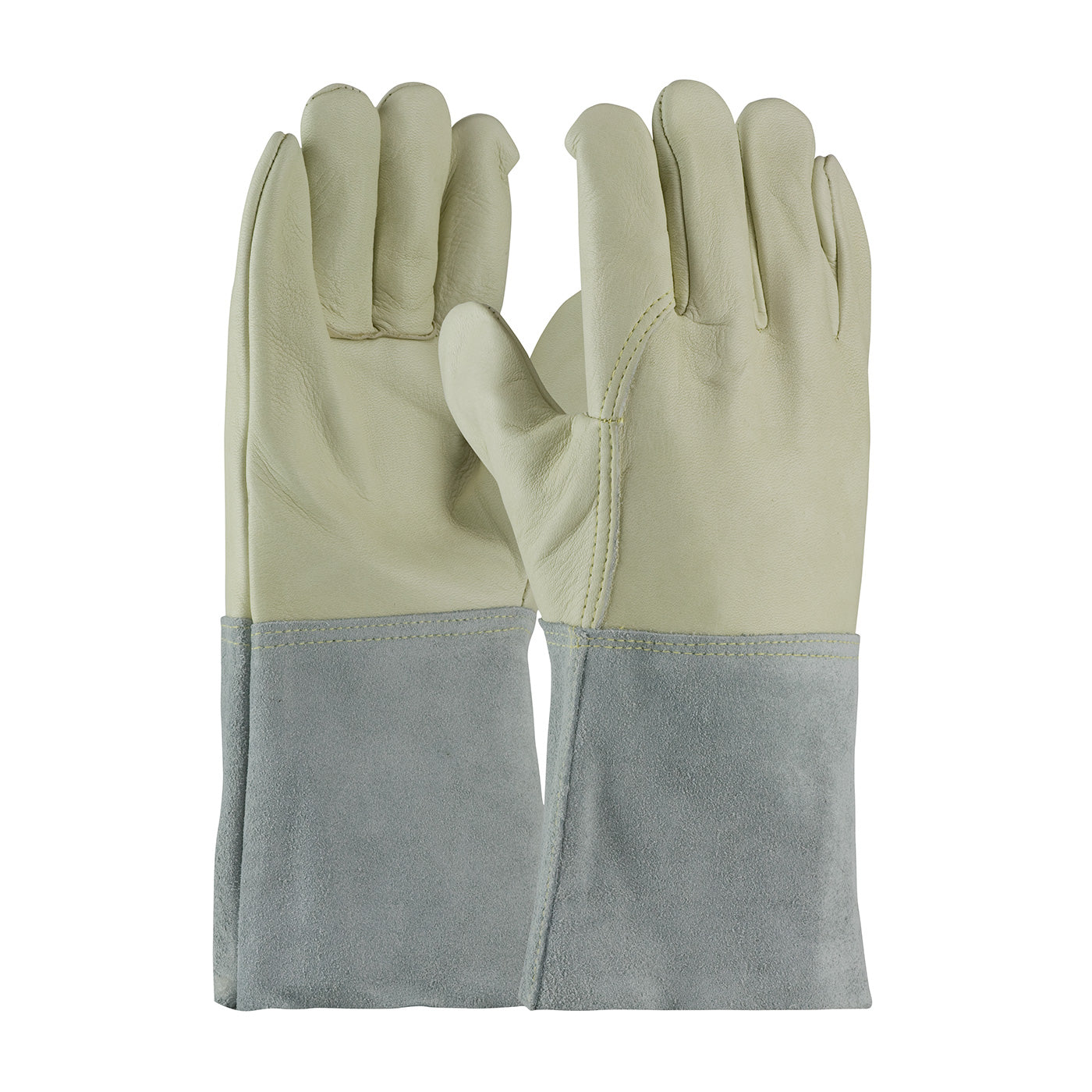 PIP Regular Top Grain Cowhide Leather TIG/MIG Welder's Glove w/DuPont Kevlar Stitching - Split Gauntlet Cuff - Natural - 1/DZ - 75-2026