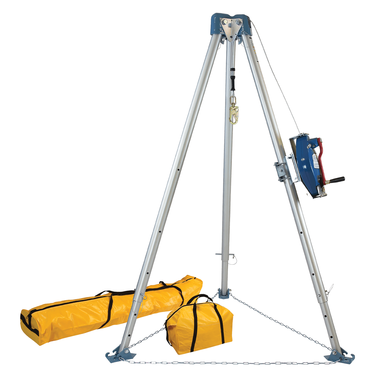 FallTech 11' Confined Space Tripod System with 60' Stainless Steel SRL-R - 7500S