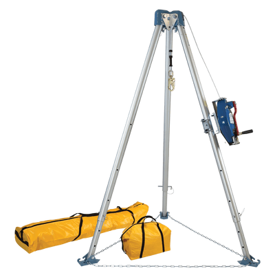 FallTech 11' Confined Space Tripod System with 60' Stainless Steel SRL-R - 7500S