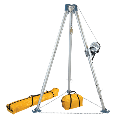 FallTech 11' Confined Space Tripod System with 60' Galvanized Steel Personnel Winch - 7505
