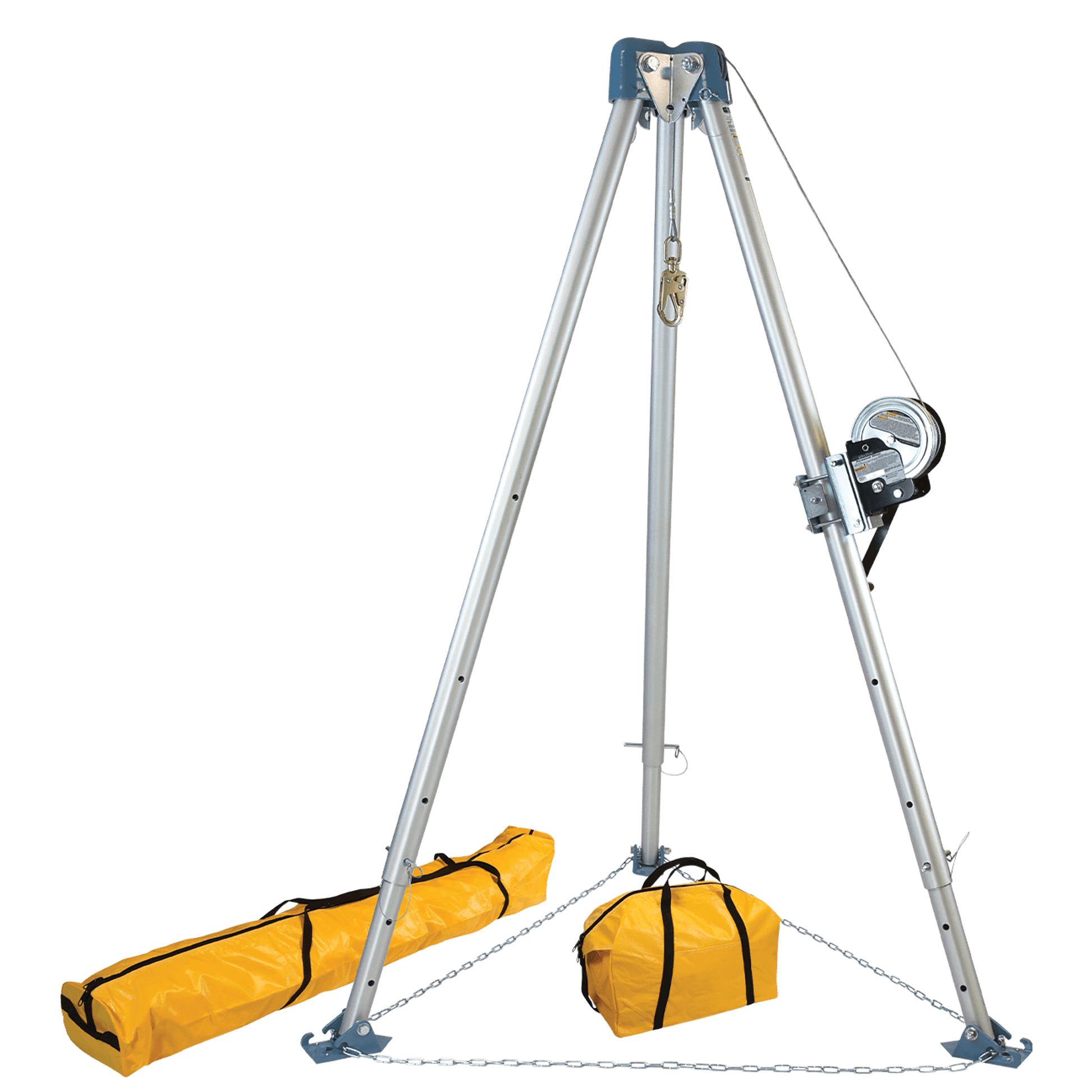 FallTech 11' Confined Space Tripod System with 60' Galvanized Steel Personnel Winch - 7505