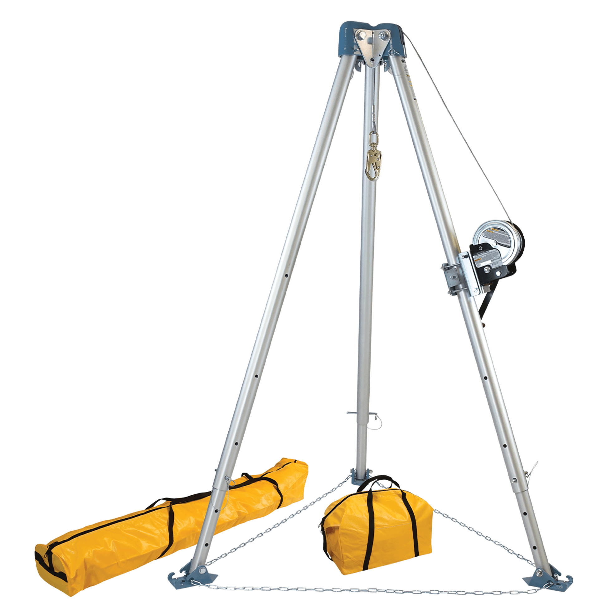 FallTech 11' Confined Space Tripod System with 60' Stainless Steel Personnel Winch - 7505S