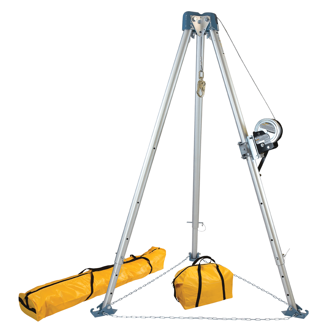 FallTech 11' Confined Space Tripod System with 60' Stainless Steel Personnel Winch - 7505S