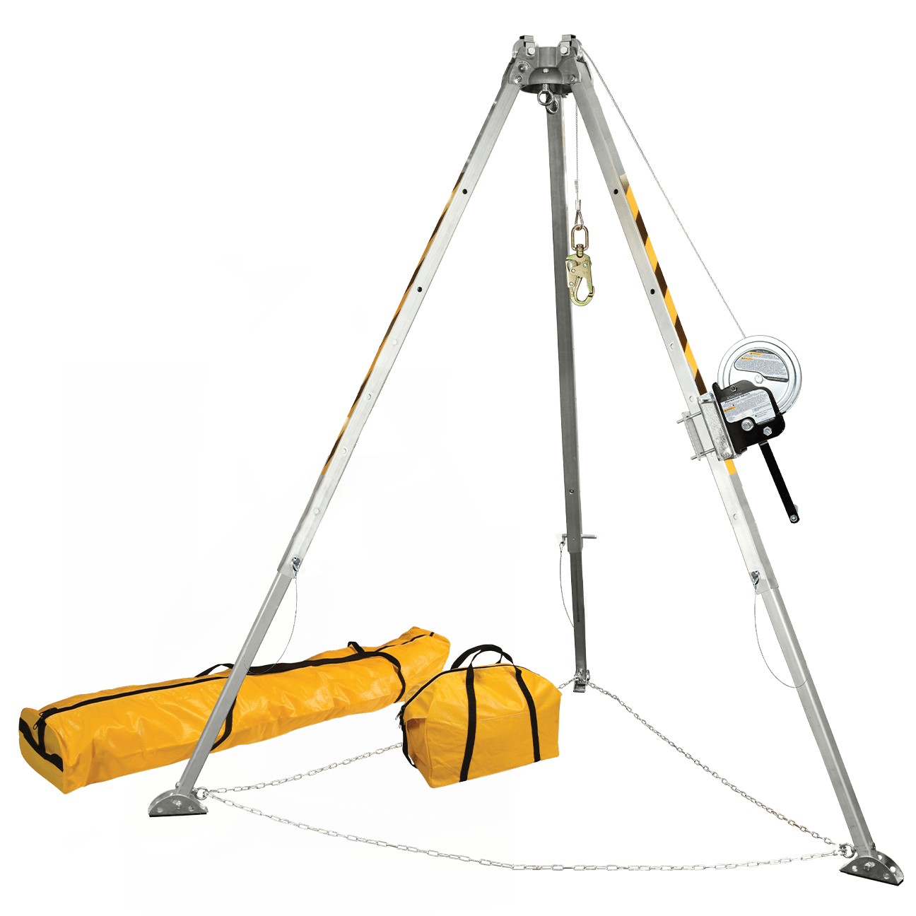 FallTech 8' Confined Space Tripod System with 60' Stainless Steel Personnel Winch - 7507S