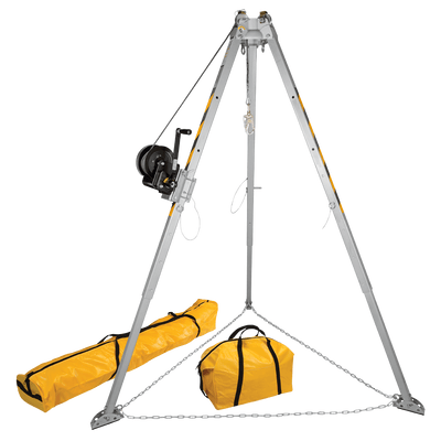FallTech 8' Tripod Kit with 7297T Winch and Storage Bags - 7507T