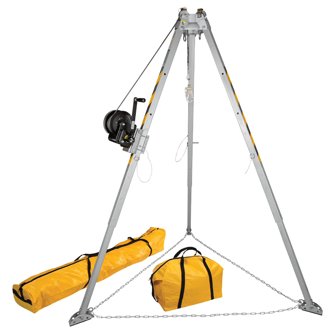 FallTech 8' Tripod Kit with 7297T Winch and Storage Bags - 7507T