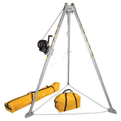 FallTech 8' Tripod Kit with 7297T Winch and Storage Bags - 7507T