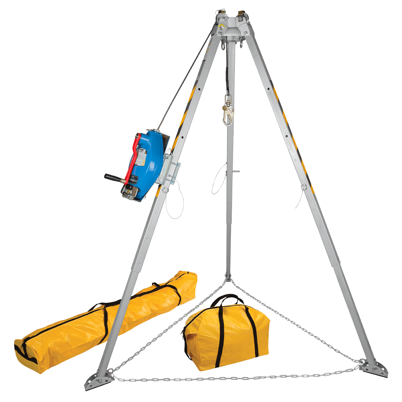 FallTech 8' Tripod Kit with 7281TT 3-way SRL-R and Storage Bags - 7508T