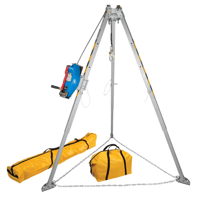 FallTech 8' Tripod Kit with 7281TT 3-way SRL-R and Storage Bags - 7508T