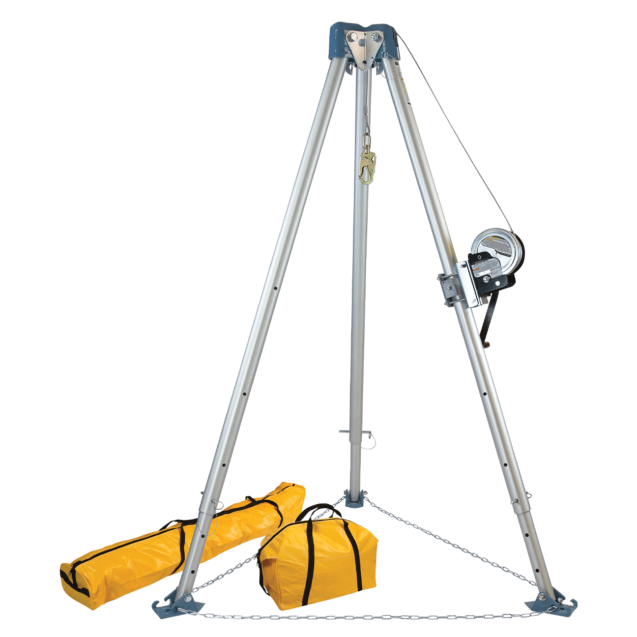 FallTech 11' Confined Space Tripod System with 120' Galvanized Steel Personnel Winch - 7510