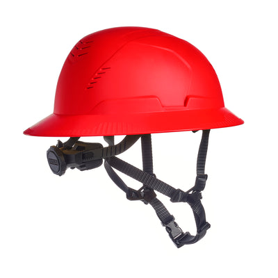 MSA V-Gard H2 Full Brim - Type II Class C Safety Helmet - Vented - Red - 10250587