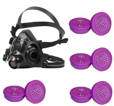 Honeywell North 7700 Half-Mask+4pr North 7580 P100 Filters (S, M, L)