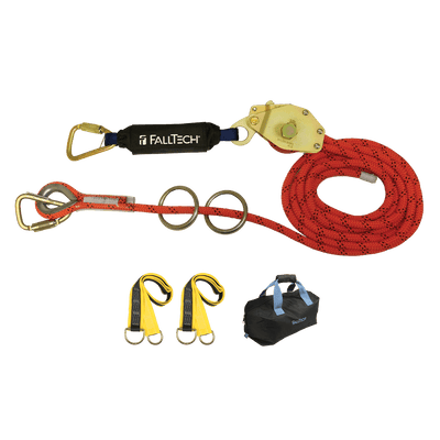 FallTech 100' Temporary Rope HLL System; 2-person with Kernmantle Rope - 771002K