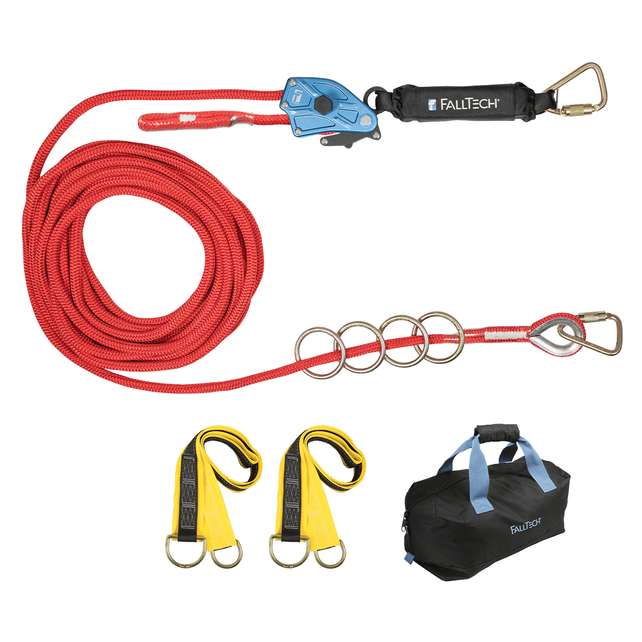 FallTech 100' 4-Person Temp Rope HLL System - 772100