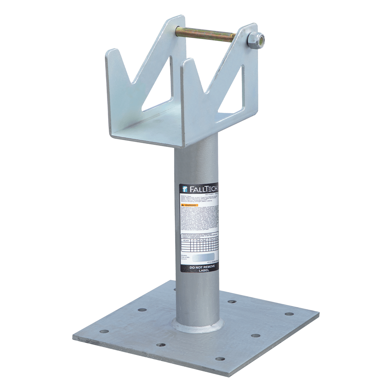 FallTech 18" Post Anchor with Rotating SRL Cradle for Concrete and Steel - 78218CSSC