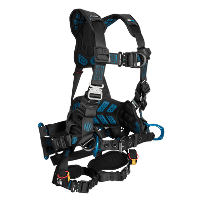 FallTech Carbon FT-One Tower Climber Harness - Quick-Connect Leg Adjustments - Small - 8048QCS