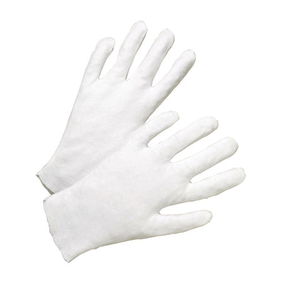 PIP Heavy Weight Cotton Lisle Inspection Glove w/Unhemmed Cuff - Ladies' - White - 1/DZ - 330-WC805L