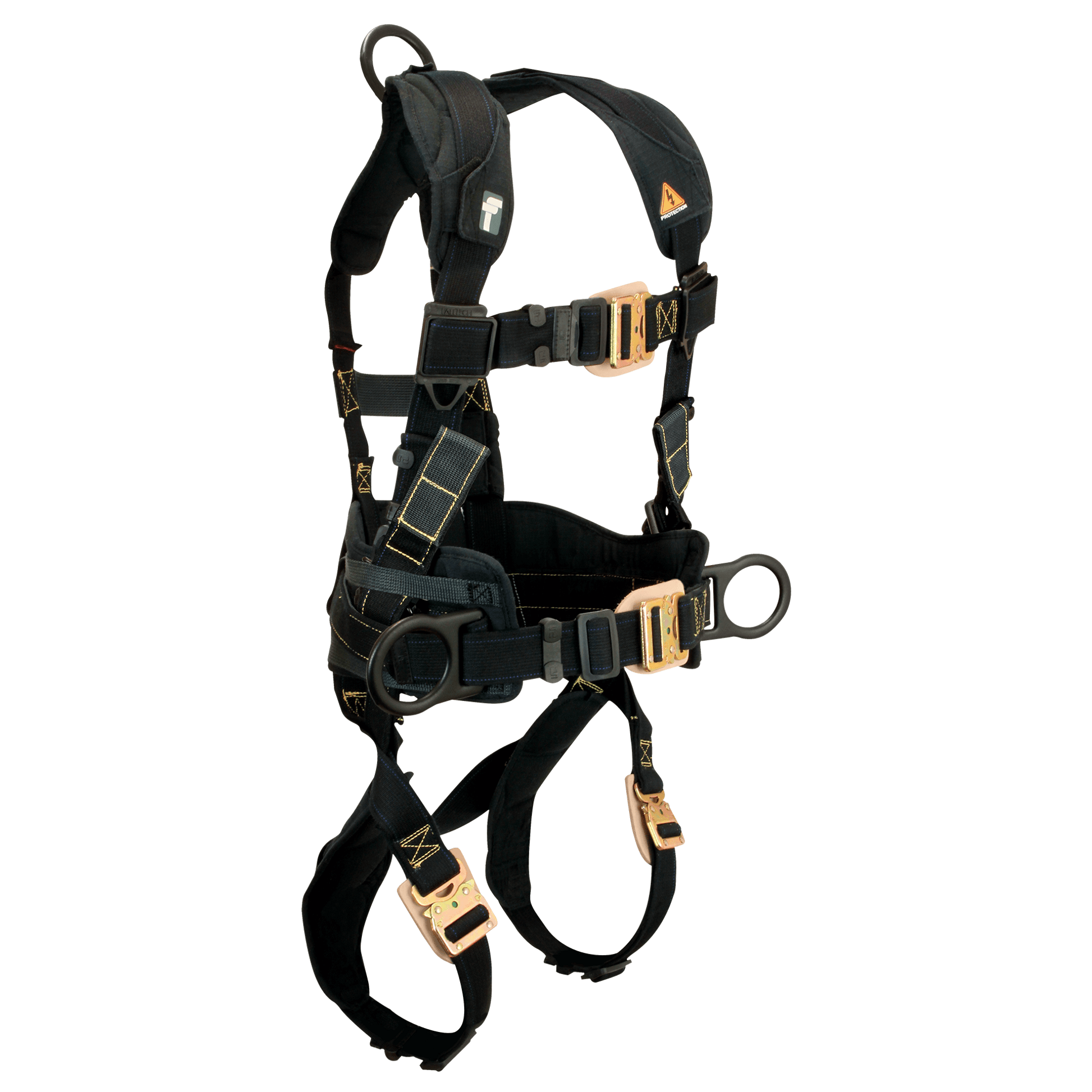 FallTech Arc Flash Nomex 3D Construction Belted Rescue Harness Quick Connect Adjustments - Medium - 8070RM