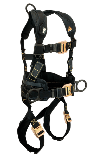 FallTech Arc Flash Nomex 3D Construction Belted Rescue Harness Quick Connect Adjustments - 8070R