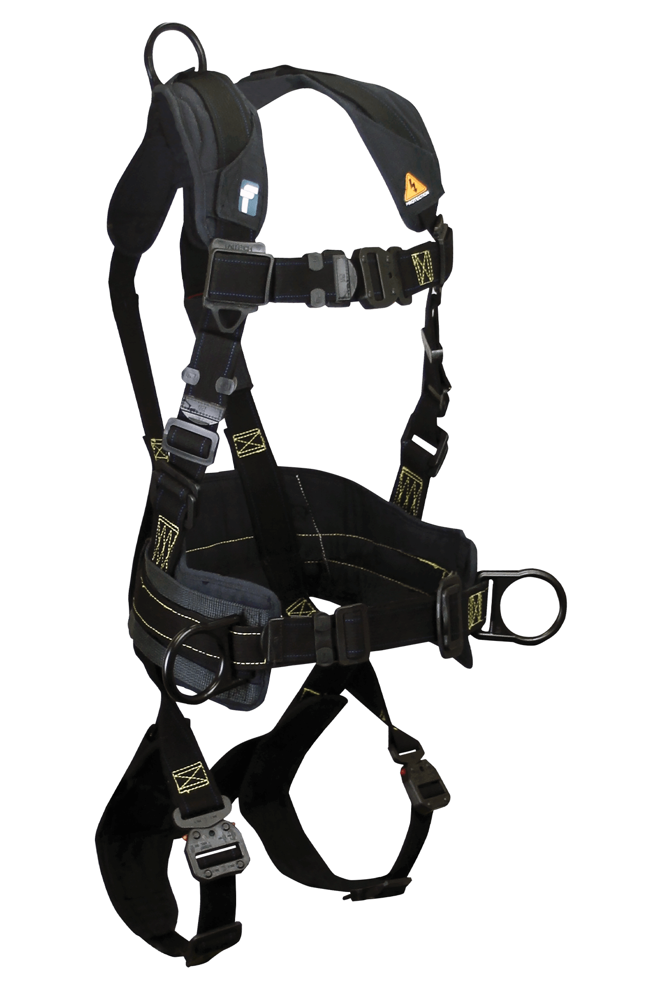 FallTech Arc Flash Nomex 3D Construction Belted Harness Overmolded Quick Connect Adjustments - Medium - 8073QCM