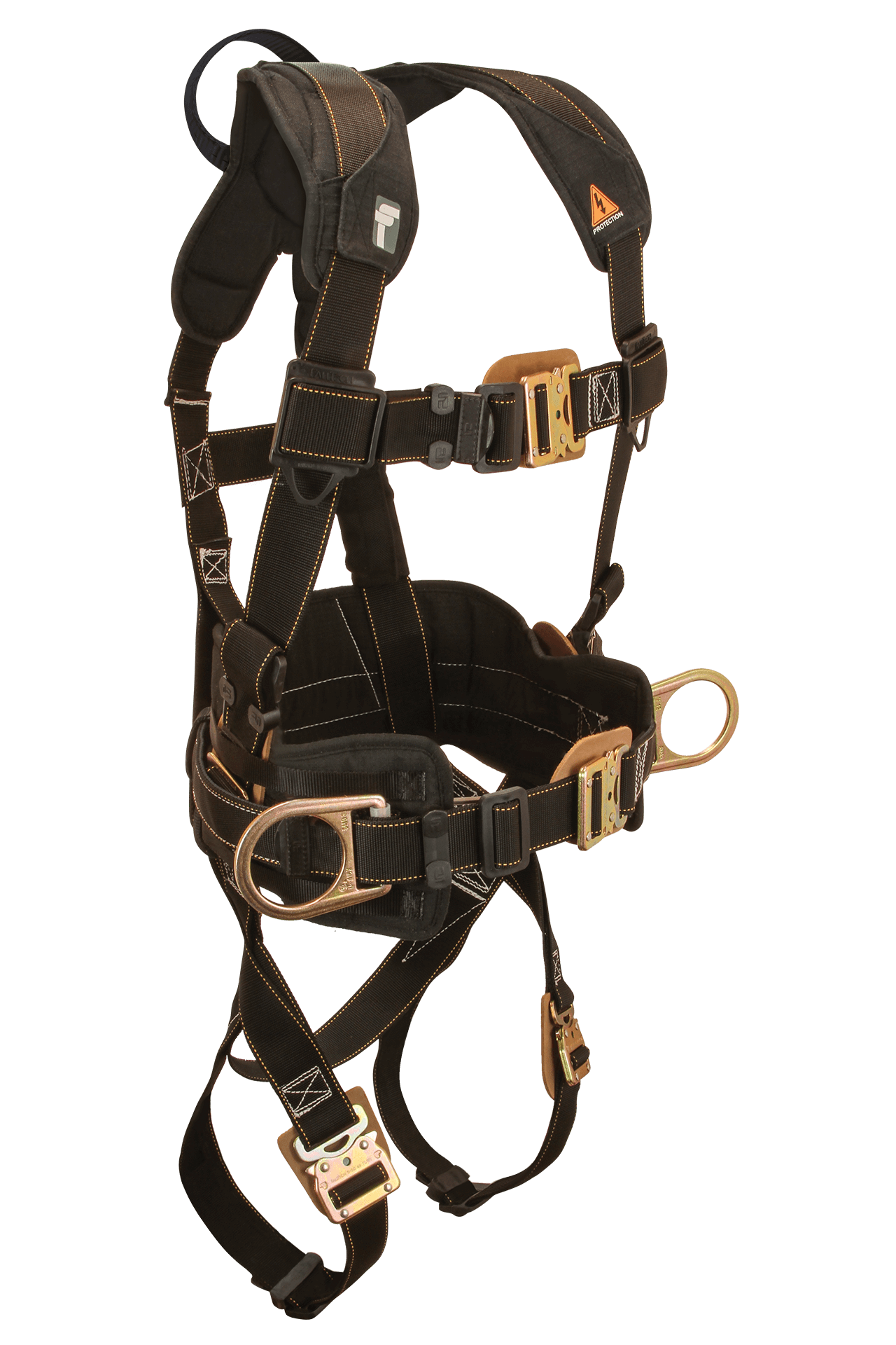 FallTech Arc Flash Construction Belted Looped Harness Quick Connect Adjustments - Large - 8081L
