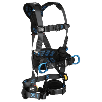 FallTech FT-One 3D Construction Belted Harness Quick Connect Adjustments - Medium - 8123BQCM