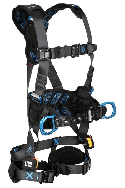 FallTech FT-One 3D Construction Belted Harness Quick Connect Adjustments - 8123BQC