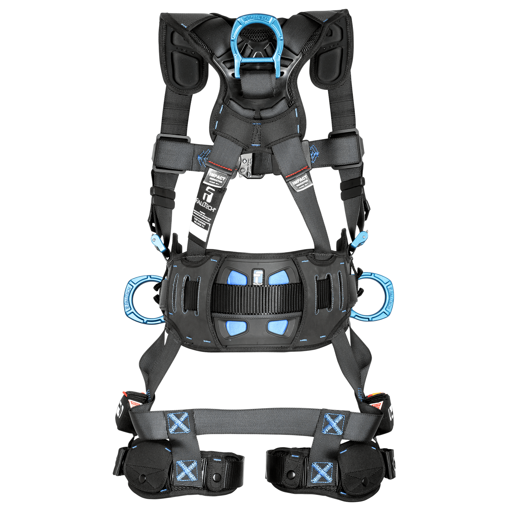 FallTech FT-One 3D Construction Belted Harness Tongue Buckle Leg Adjustments - 8127B