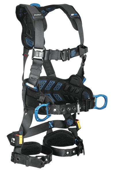 FallTech FT-One 3D Construction Belted Harness Tongue Buckle Leg Adjustments - 8127B