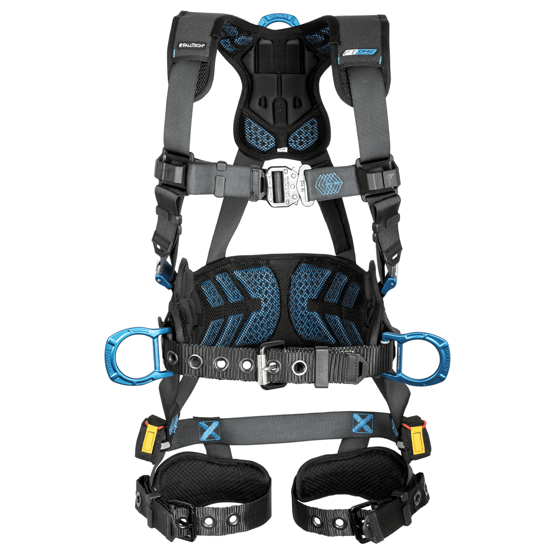 FallTech FT-One 3D Construction Belted Harness Tongue Buckle Leg Adjustments - 8127B
