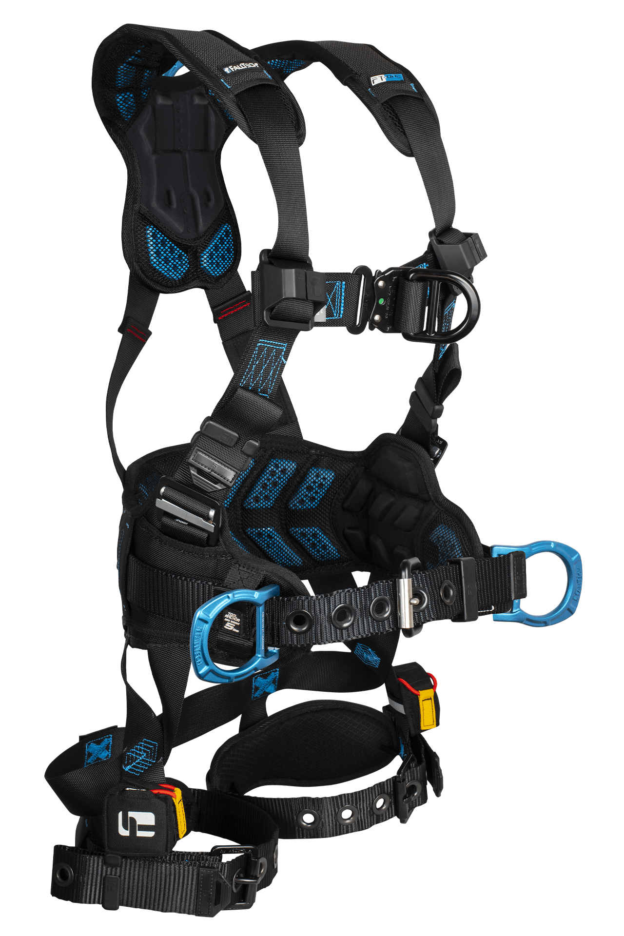 FallTech FT-One 4D Construction Climbing Full Body Harness Tongue Buckle Leg Adjustments - Medium - 8127BFDM
