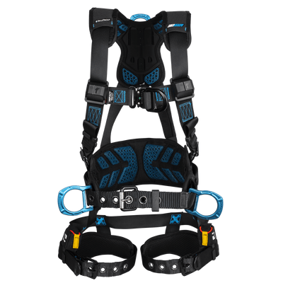 FallTech FT-One 4D Construction Climbing Full Body Harness Tongue Buckle Leg Adjustments - 8127BFD