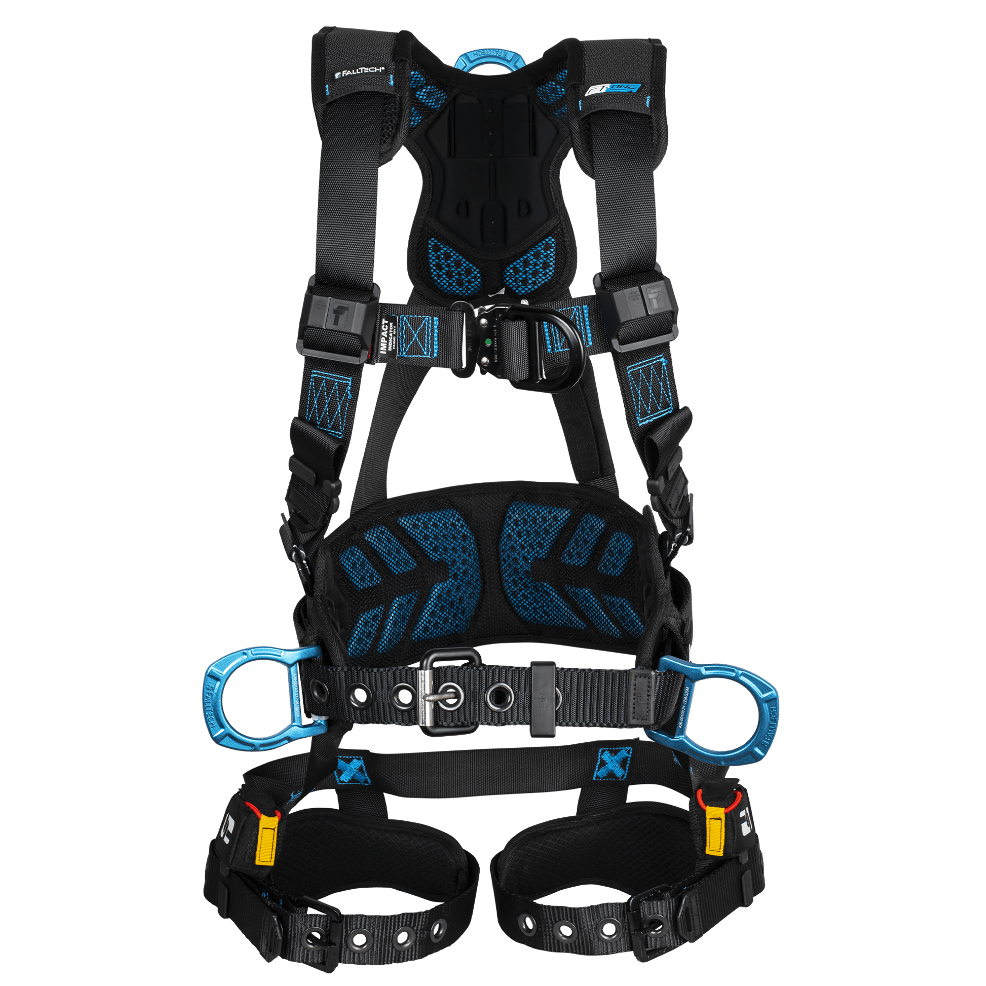FallTech FT-One 4D Construction Climbing Full Body Harness Tongue Buckle Leg Adjustments - 8127BFD