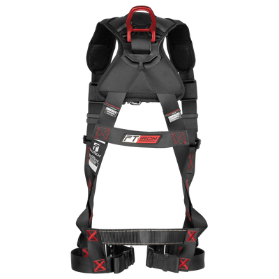 FallTech FT-Iron Standard Non-Belted Harness - Quick Connect Buckle Leg Adjustment - 8141B