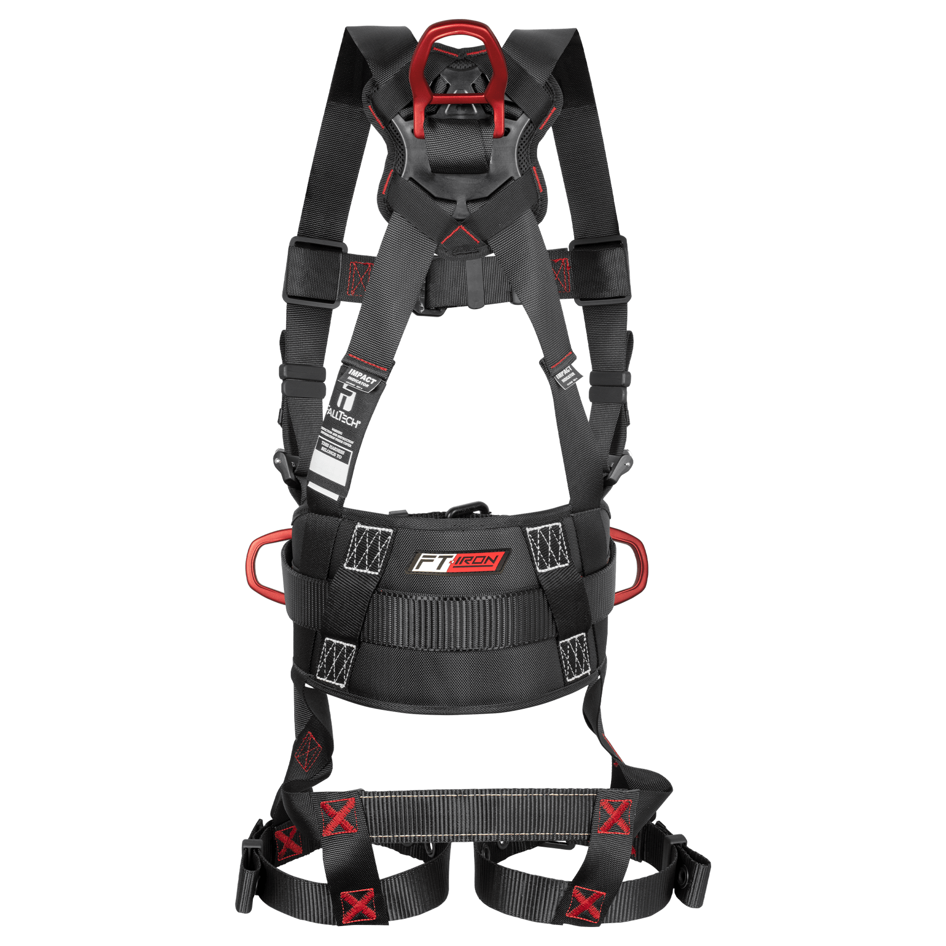 FallTech FT-Iron Construction Belted Harness - Tongue Buckle Leg Adjustment - 8144B