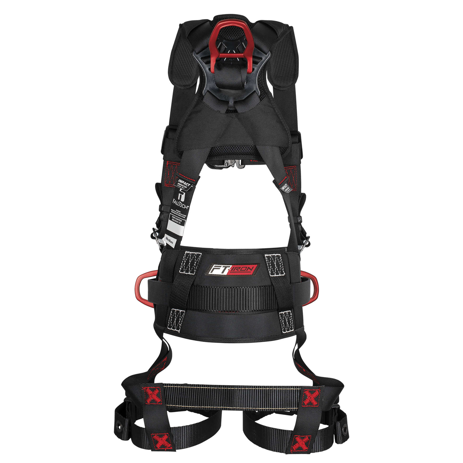 FallTech FT-Iron Construction Climbing Harness - Tongue Buckle Leg Adjustments - 8144FD