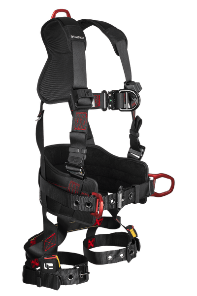 FallTech FT-Iron Construction Climbing Harness - Tongue Buckle Leg Adjustments - 8144FD