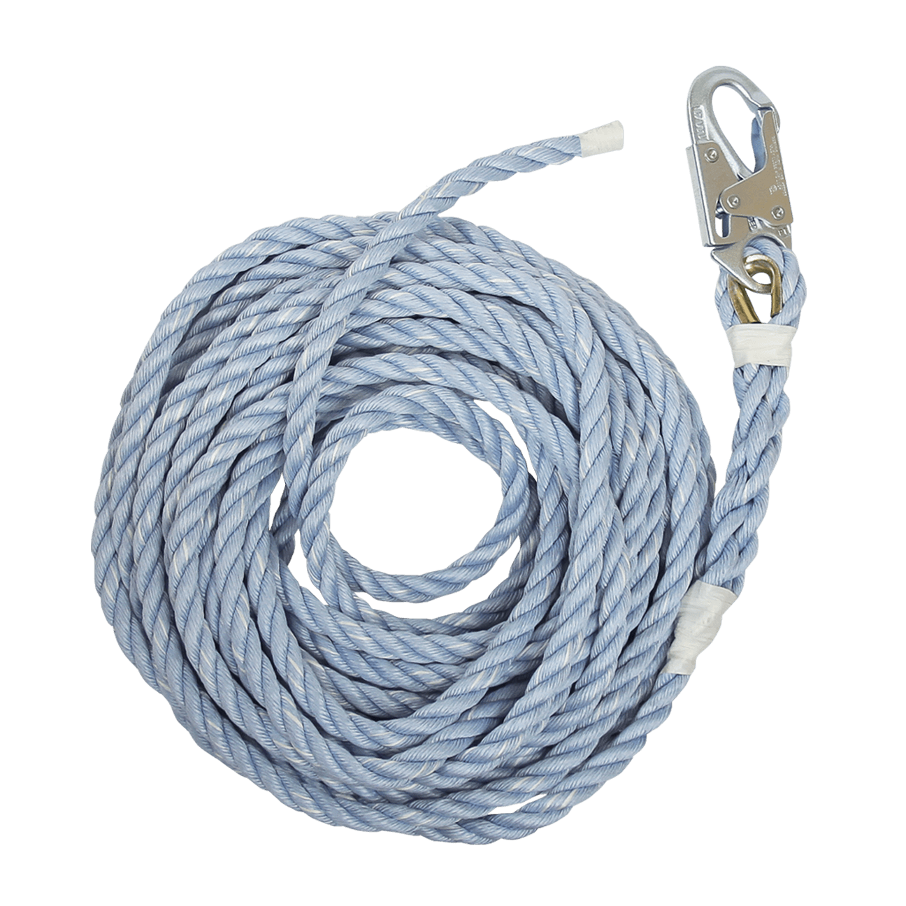 FallTech 50' Construction-Grade Vertical Lifeline with Taped End - 8149T