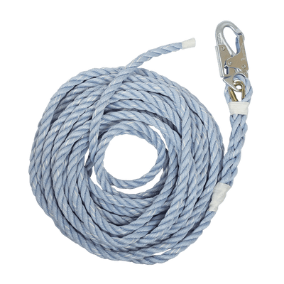 FallTech 50' Construction-Grade Vertical Lifeline with Taped End - 8149T