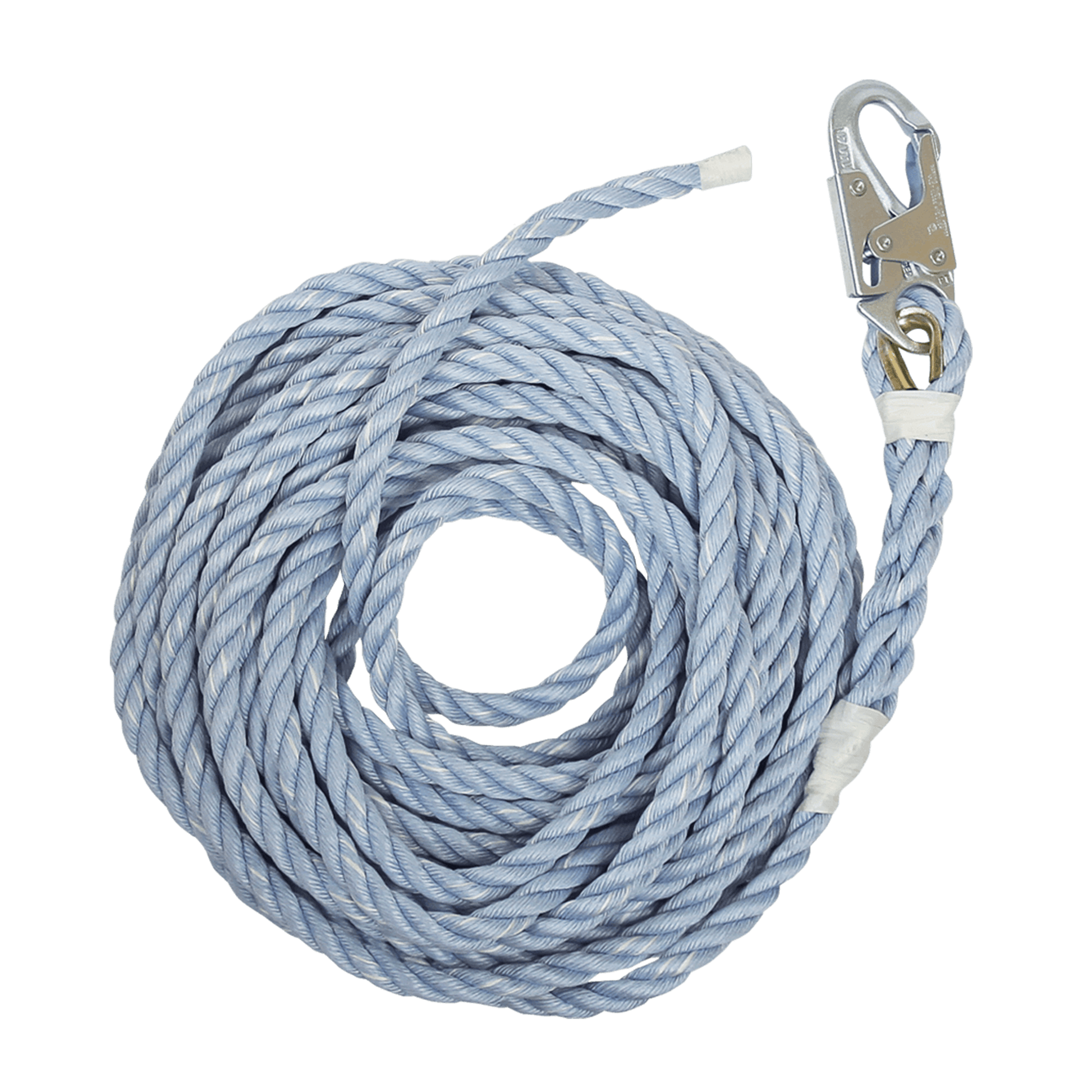 FallTech 50' Construction-Grade Vertical Lifeline with Taped End - 8149T