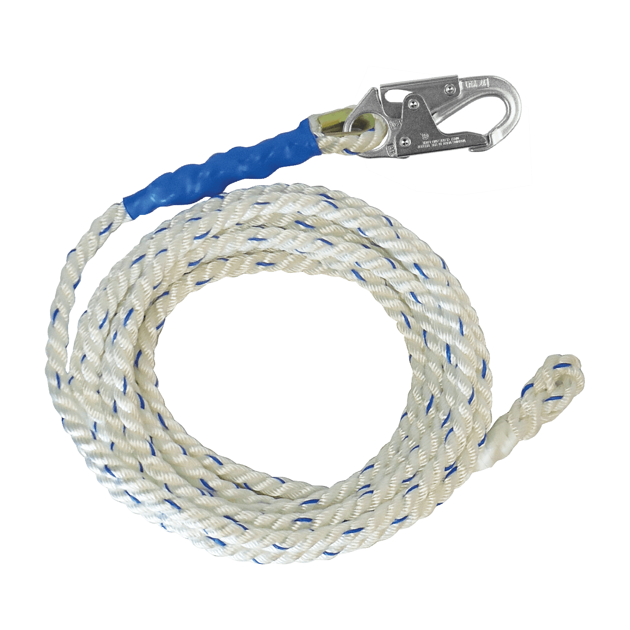 FallTech 25' Premium Polyester Blend Vertical Lifeline with Back-spliced End - 8125