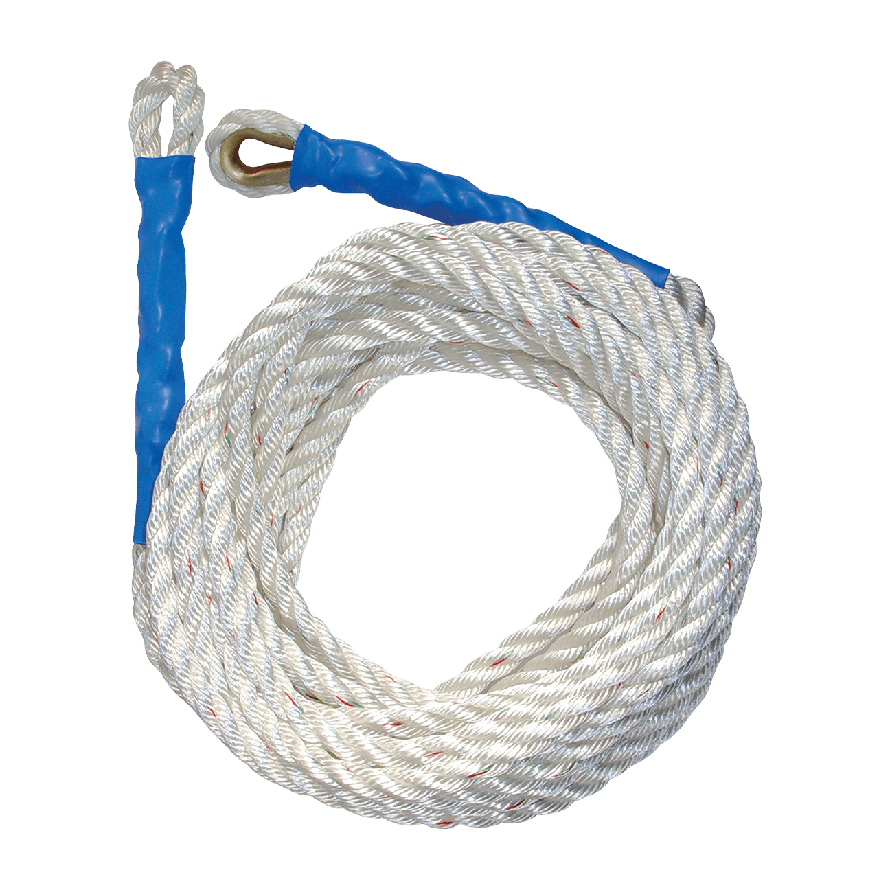 FallTech 50' Premium Polyester Blend Vertical Lifeline with Thimble-eye and Back Splice - 8151