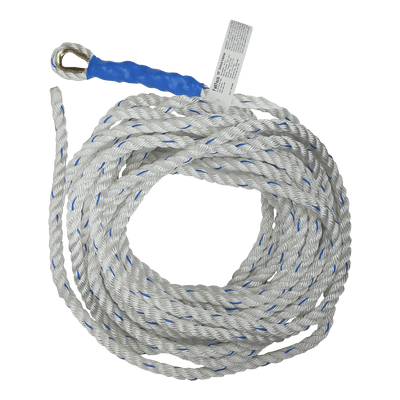 FallTech 50' 50' Premium Vertical Lifeline with Thimble-eye and Taped End - 8151T