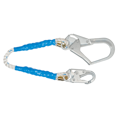 FallTech 3' Rope Restraint Lanyard Fixed-length with Steel Connectors - 81533