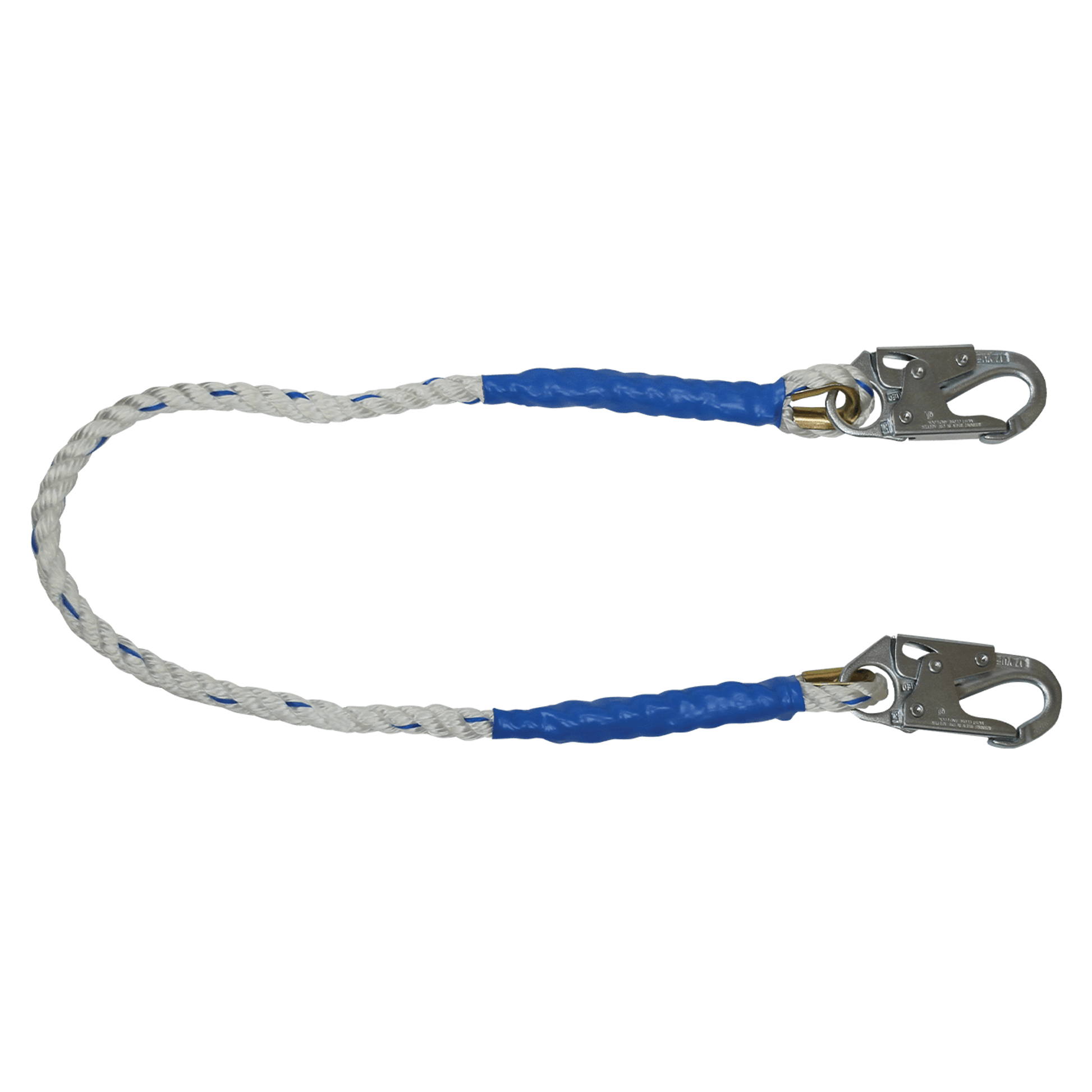 FallTech 3' Rope Restraint Lanyard Fixed-length with Steel Snap Hooks - 8153