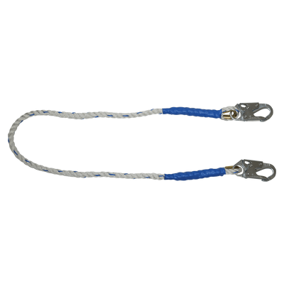 FallTech 6' Rope Restraint Lanyard Fixed-length with Steel Snap Hooks - 8156