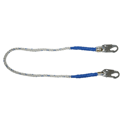 FallTech 6' Rope Restraint Lanyard Fixed-length with Steel Snap Hooks - 8156