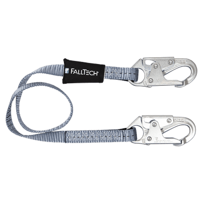 FallTech 4' Web Restraint Lanyard Fixed-length with Steel Snap Hooks - 8204