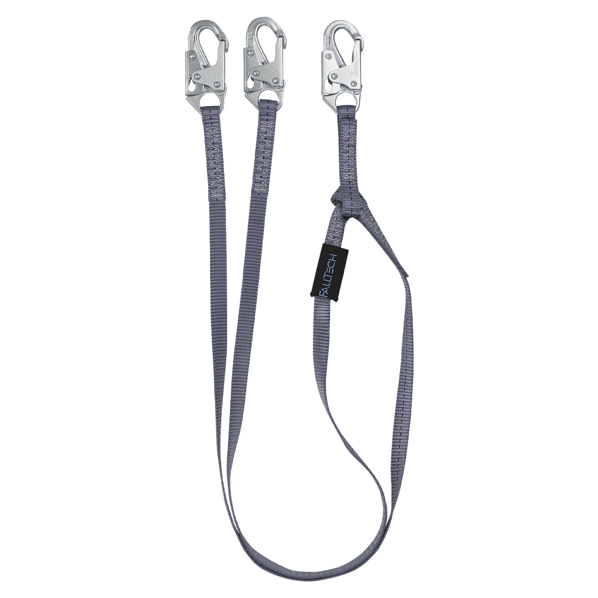 FallTech 6' Web Restraint Lanyard Double-leg Fixed-length with Steel Snap Hooks - 8206Y